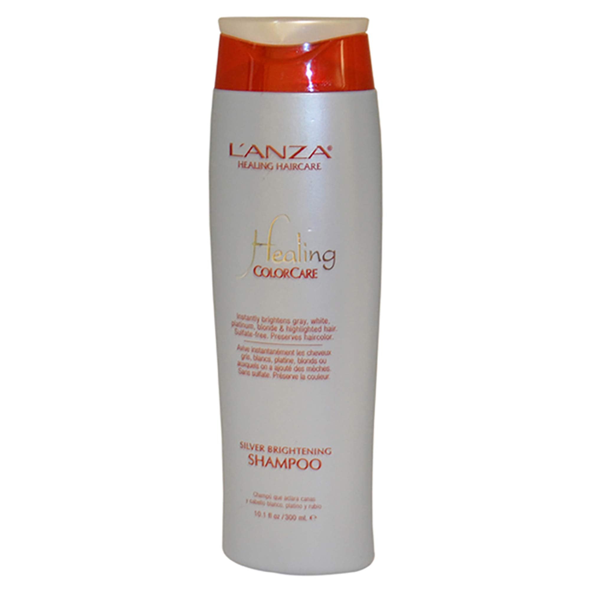L'ANZA Healing ColorCare Silver Brightening Shampoo, for Silver, Gray, White, Blonde & Highlighted Hair, Boosts Shine and Brightness while Healing, Controls Unwanted Warm Tones (10.1 Fl Oz)