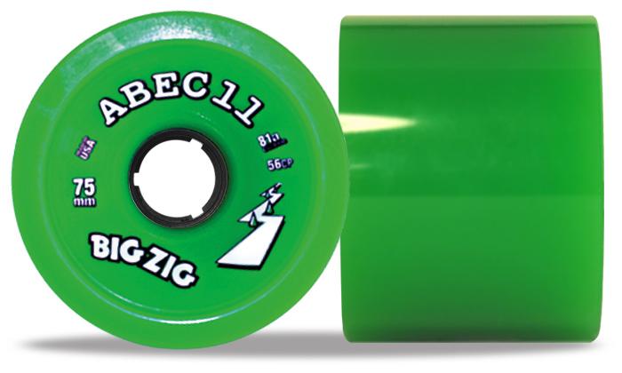 ABEC 11 Wheels BigZig HD 75MM Green 4 Pack